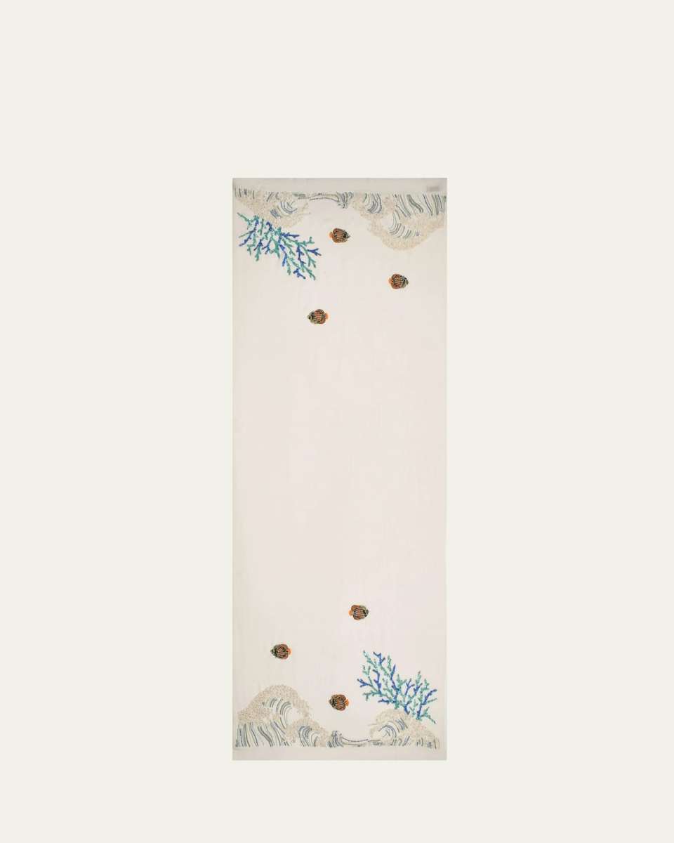 The Great Wave Merino Wool Scarf